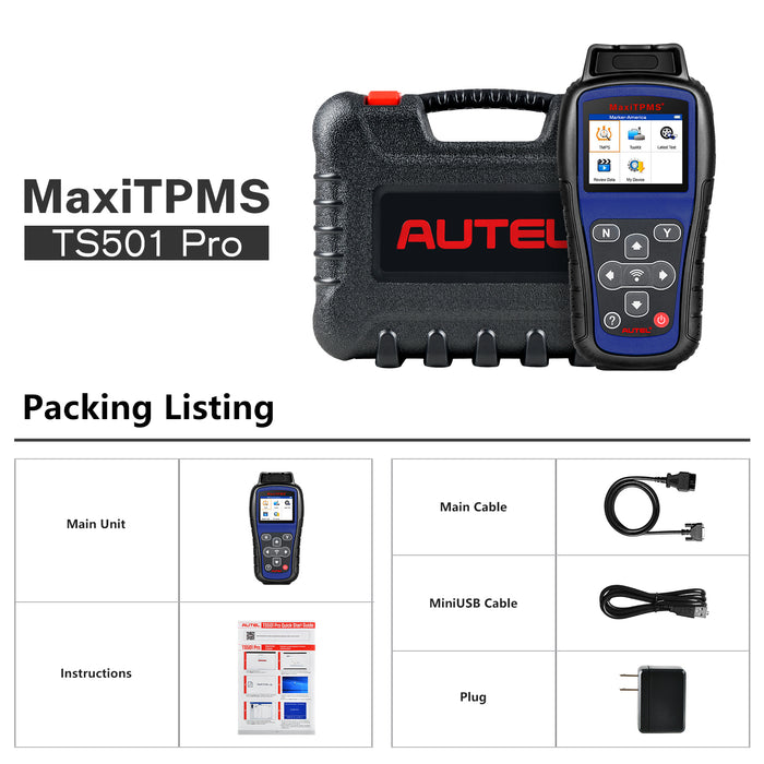Autel MaxiTPMS TS501 Pro Professional TPMS Tool丨Relearn /Activate Sensors丨Program MX-Sensors丨Complete TPMS System Diagnosis丨Multi-language/Lifetime free update