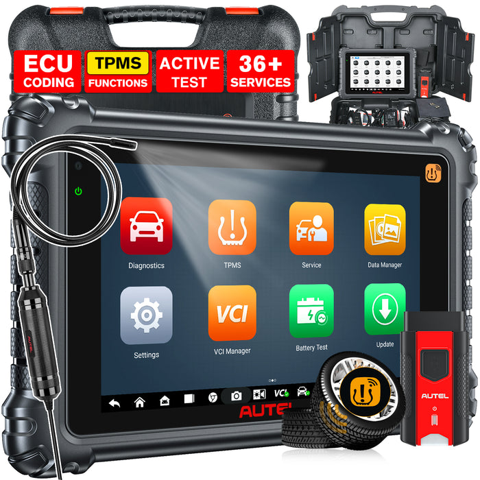 Autel MaxiCOM MK906S Pro-TS | TPMS Relearn/Programmer Tool| Advanced ECU Coding | Bi-Directional Control | 36+ Services | All Systems Diagnosis|Multi-Language