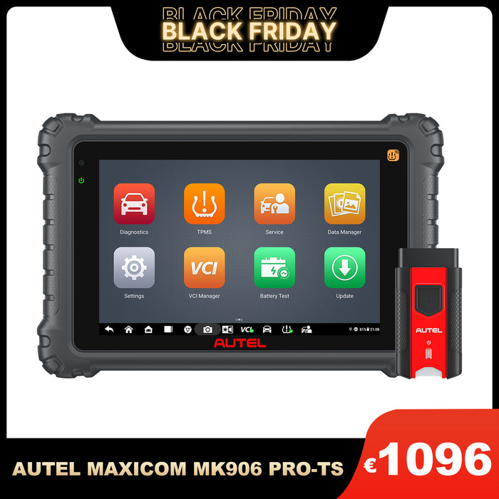 Autel MaxiCOM MK906 Pro-TS | TPMS Relearn/Programmer Tool| Advanced ECU Coding | Bi-Directional Control | 36+ Services | All Systems Diagnosis|Multi-Language