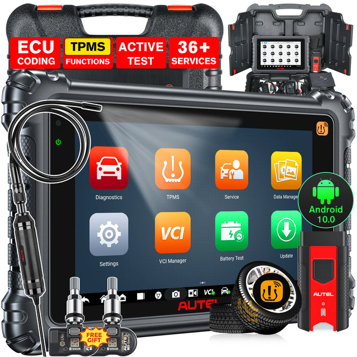 Autel MaxiCOM MK906 Pro-TS | TPMS Relearn/Programmer Tool| Advanced ECU Coding | Bi-Directional Control | 36+ Services | All Systems Diagnosis|Multi-Language