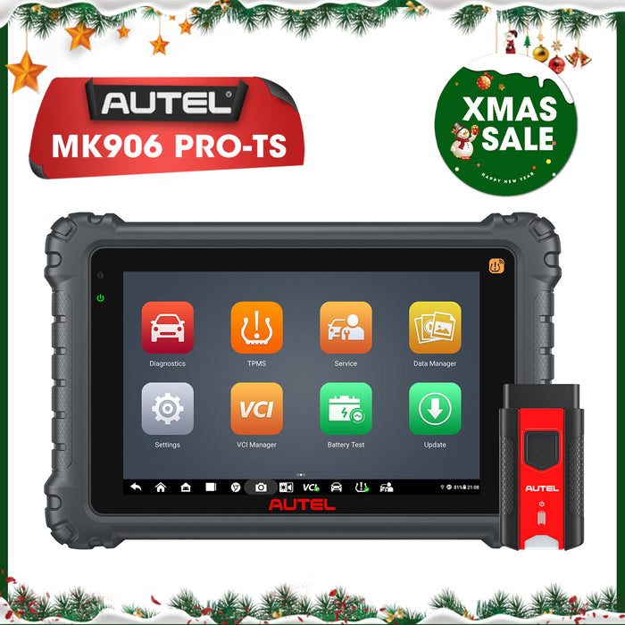 Autel MaxiCOM MK906 Pro-TS | TPMS Relearn/Programmer Tool| Advanced ECU Coding | Bi-Directional Control | 36+ Services | All Systems Diagnosis|Multi-Language