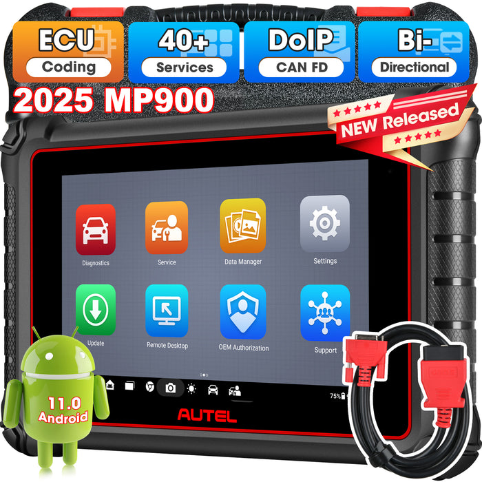 Autel Maxipro MP900 Diagnosis Scanner丨Android 11 Multi-Brand Full System丨40+ Service丨ECU Coding丨Multi-language