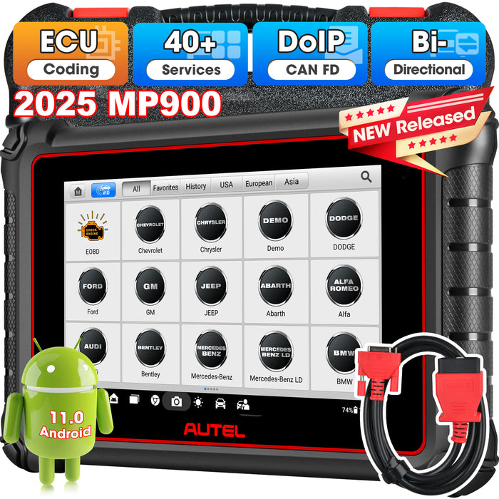 Autel Maxipro MP900 Diagnosis Scanner丨Android 11 Multi-Brand Full System丨40+ Service丨ECU Coding丨Multi-language