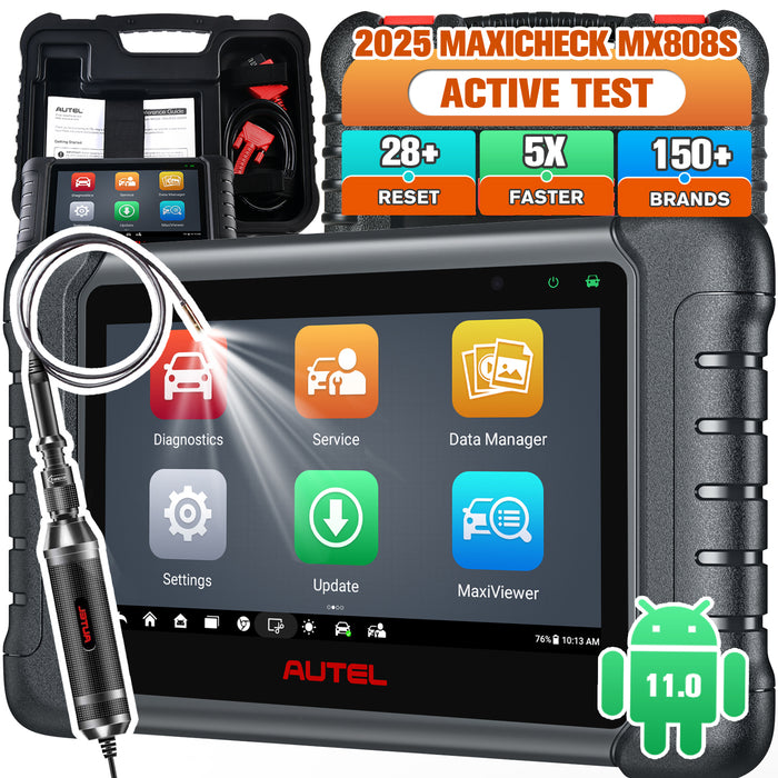 Autel MaxiCheck MX808S Diagnosis Scanner丨Bi-Directional Control| All Systems | Same as MK808S MK808Z | 28+ Reset Services|Multi-language